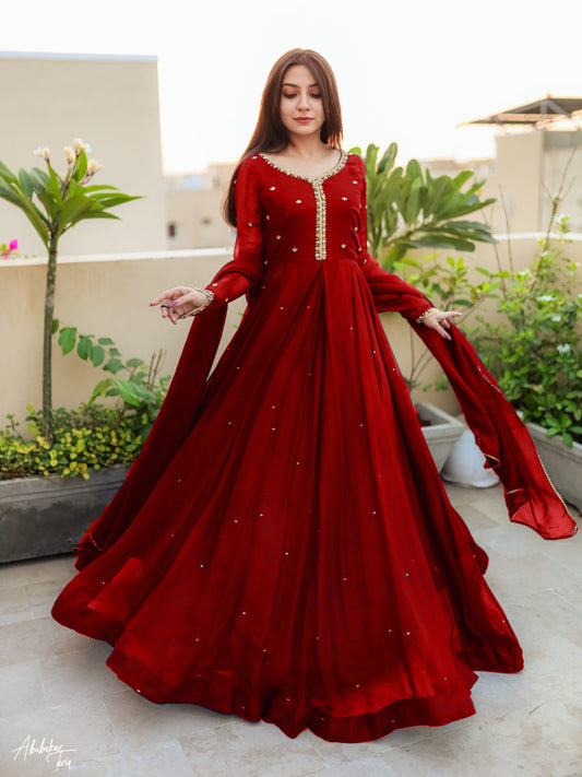 AYRA 3Pc Embroidered Maxi